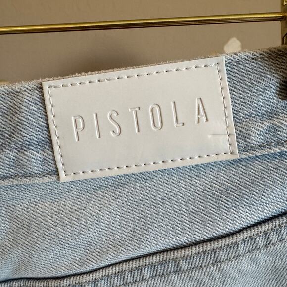 Pistola High Rise Straight Leg Ankle Jeans in Light Blue Malibu Wash Size 26 - Picture 5 of 8